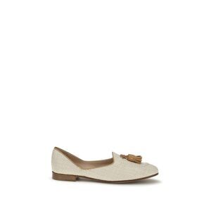 Fratelli Rossetti Beige Raffia Slip-On Women's Loafers